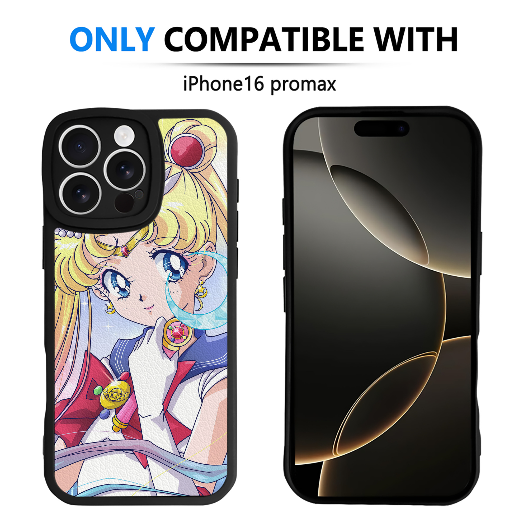 （画像用） 美少女戦士セーラームーン Sailor Moon 【iPhone 16シリーズ対応】シリコンスマホケース（レザー調） 材質：シリコン